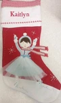 Pottery Barn Kids Ice Skater Christmas Name Stocking-kaitlyn Quilted. Fixed Price $23.99.
