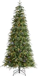 Glitzhome 7.5' Pre-lit Slim Artificial Christmas Tree Green Fir Holiday 400 Led. Fixed Price $269.00.