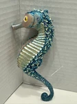 Seahorse Beaded Sequin Jeweled Shelled Christmas Nautical Beach Ornament. Fixed Price $18.00.