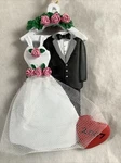 2007 Rudolph And Pottery Ceramic 4 Christmas Ornament Bride & Groom Wedding. Fixed Price $15.00.
