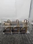 (qty 3) Village Lighting Fireplace Stocking Garland Hanger Durable Gold. Fixed Price $33.99.