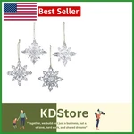 Kurt Adler's Set Of 12 Snowflake Ornaments - Crystal Clear Acrylic For Christmas. Fixed Price $48.99.