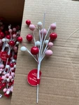 Nwt (70) Ashland Christmas Tree/floral Picks White Pink Red Gumball Shapes. Fixed Price $39.99.