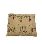 "peace Love Joy" Pillow With Some Christmas Garland - New By Honey & #C7262. Fixed Price $18.99.