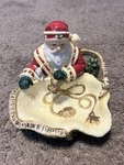 Studio Nova Woodland Holly Santa Christmas Nut/candy Hostess Dish JA015. Fixed Price $23.51.