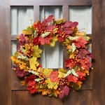 Northlight Leaves And Berries Artificial Fall Harvest Wreath 20-INCH, Unlit. Fixed Price $56.69.