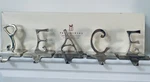 Pottery Barn Peace Silver Plated Christmas Stocking Holders Finish W Box. Fixed Price $55.00.