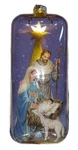 Melrose Intl Nativity Ornament 8 Bottle Shaped Glass W/ Gold Accent Christmas. Fixed Price $13.30.