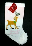 Holiday Living Girl "baby's First Christmas" Soft Reindeer Pink Stocking 15". Fixed Price $16.19.