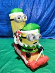 5' Gemmy Airblown Inflatable Christmas Minions Sled Scene Yard Decoration. Fixed Price $89.95.