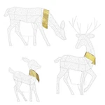 3 Sets Of Reindeer Family Lighted 2D Christmas Decoration Warm Yellow. Fixed Price $67.99.