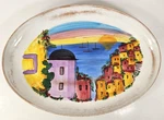 Vietri Italy Italian 17" Platter/hanging Wall Plaque Hand Painted Seascape Coast. Fixed Price $59.00.