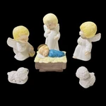 Christmas Around The World Angel Nativity 6 Piece Set House Of Lloyd #54-722 Vtg. Fixed Price $15.04.