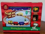 New 2013 Forever Fun Peanuts 24-PIECE Wooden Train Set. Fixed Price $41.50.
