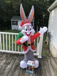 6 Bugs Bunny Looney Tunes Lighted Christmas Airblown Inflatable Gemmy. Fixed Price $60.00.