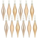 12 Pcs Glass Teardrop Christmas Ornaments 4.72 Inch Luxury Ornament.... Fixed Price $29.14.