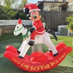 6 Gemmy Disney Airblown Inflatable Mickey Mouse On Rocking Horse Christmas 2008. Fixed Price $150.00.