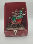 Nib December Home Stocking Holder Santa's Sleigh With Presents Metal Heavy. Fixed Price $25.00.