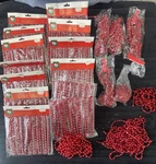 Vintage Christmas Red Ball Garland Santa World Holiday Trim, Kurt Adler Nos. Fixed Price $55.00.
