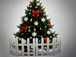 Wooden Christmas Tree Fence - Pet Safe Picket Garden Border Decoration 120CM. Fixed Price $14.00.