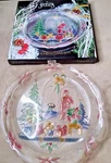 Vtg Crystal Clear Studios 1992 Christmas Joy 14" Round Platter Dish New. Fixed Price $15.99.