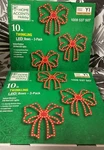 Home Accents Holiday 10IN Twinkling Led Bows Red 3PK Lights Lot Of 2. Fixed Price $44.38.