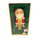 Vintage Russ Christmas Stocking Hanger Holder Santa Claus Joy Hong Kong Plastic. Fixed Price $11.69.