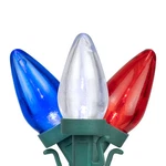 Northlight Patriotic Led C7 Christmas Lights - Red, White And Blue 16' Green. Fixed Price $19.49.