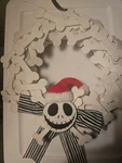 Disney Nightmare Before Christmas Jack Skellington Felt Bone Wreath Black White. Fixed Price $24.95.