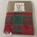 Natural Impressions Christmas Tree Cotton Tablecloth La Jacquard 60 Round New. Fixed Price $19.99.