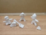 C-1045 Christmas Village Snowball Fight 2.5"T Ceramic Bisque Paint. Fixed Price $9.99.
