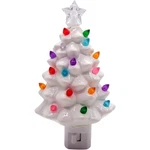 Roman Nostalgic Ceramic White Christmas Tree Nightlight With Colorful Lights. Fixed Price $31.98.