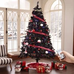Bshapplus 7.5FT Black Christmas Tree Prelit 1500 Pvc Branch Tips 600 Led Lights. Fixed Price $190.03.