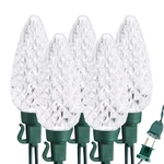 Brizled C9 Christmas Lights Cool White 16FT 25 120V Ul Certified Faceted .... Fixed Price $25.86.