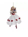 Kurt Adler Clara W/white Dress & Red Roses Nutcracker Ballet Xmas Ornament. Fixed Price $14.90.