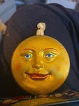 Man In The Moon Ornament Two Sided Blown Glass Old World Christmas. Fixed Price $15.00.