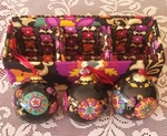 Vera Bradley Christmas Ornament Trio Suzani Set Of 3 Mib Black & Multi. Fixed Price $11.29.