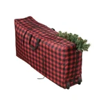 New Soft Red Gingham Rolling Holiday Storage Bag Container For 9FT Xmas Tree. Fixed Price $12.00.
