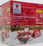 Gemmy Home Accents 16 Ft Santa On Airplane Christmas Merry Airblown Inflatable. Fixed Price $299.99.