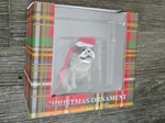 New English Bulldog With Santa Hat Christmas Ornament Sandicast XSO02204. Fixed Price $24.00.