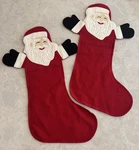 New Vtg Santa Christmas Stocking Wool Rayon Red Cream 21 Bath Body Works. Fixed Price $39.00.