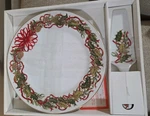 Andrea By Sadek Floral Cake Plate 12" Vintage Platter Server. Fixed Price $25.00.