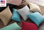 2-PACK Decorative Linen Throw Pillow Cases/covers (17.5"X17.5"). Fixed Price $8.99.