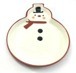 Hallmark Snowman Ceramic Plate Candy Dish Tray. Fixed Price $21.90.