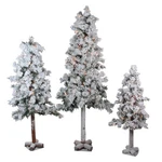 Northlight 3 Flocked Woodland Alpine Artificial Christmas Trees Clear Lights. Fixed Price $397.49.