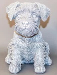 Schnauzer Sculpture Pet Memorial Unique Garden Statue Dog Animal Grave Ornament. Fixed Price $92.40.