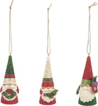 Enesco Jim Shore Heartwood Creek Christmas Gnomes Hanging Ornament Set. Fixed Price $33.95.