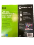 Ecosmart 200 Pro-grade Super-bright Led C9 String Lights Warm White Icicles. Fixed Price $38.00.
