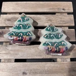 Lot Of 2 Vtg World Christmas Tree Candles Hand Painted Sealed Unlit Hong Kong. Fixed Price $9.20.