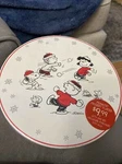 Hallmark Peanuts Dessert Plate Set Winter Theme New Sealed. Fixed Price $25.00.
